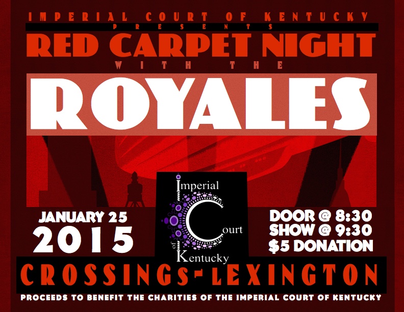 Please Join the Imperial Court of Kentucky as the Princess and Prince Royale to Reign XXXIII, Her Most Imperial Highness, Louis Arnold (Aurora Cummings) and His Most Imperial Highness, Dave Adams, present a fabulous night with the Royales!  A fun filled evening of entertainment and raising money for Lexington's Charities will be a night to be remembered as your favorite ICK entertainers perform songs from their (or your) favorite movies! That's right, we hope everyone is up-to-date on their big screen favorites because Crossings Lexington will be "Alive with the Sound of Music!"  $5 Door Donations begin at 8:30p and all the fun begins at 9:30p. See you all there!